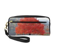 OIBNKCN The Red Maple Tree Trousse de maquillage de voyage polyvalente - Impression double face, organiseur de cosmétiques en cuir synthétique ultra doux pour femme, cadeau de fête des mères et