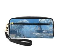 OIBNKCN The River in Winter Trousse de maquillage de voyage polyvalente - Impression double face, organiseur de cosmétiques en cuir synthétique ultra doux pour femme, cadeau de fête des mères et