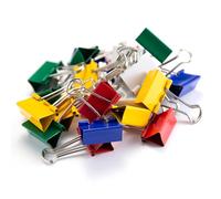 OIC® Lot de 24 clips de classeur à pinces, 1 1/4", couleurs assorties