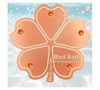 OICEME Disque de purification de bain d'oiseaux en cuivre pur pour l'extérieur de l'hiver - Chauffage à énergie solaire - Bol suspendu - Distributeur de cage de dégivrage en métal - Distributeur d'eau