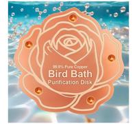 OICEME Disque de purification pour oiseaux en cuivre pur à l'extérieur pour l'hiver - Bain d'oiseaux à énergie solaire - Bol à suspendre - Bol en métal - Chauffage de terrasse - Garde-corps - Station
