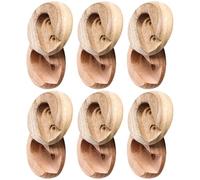 OIDANCLE 6 Paires Douilles en Bois pour Tringle de Penderie, Fixation Sûre | Bois de Hêtre Épaissi, Installation sans Perçage, Support Lisse, pour Armoire et Barre de Vêtements