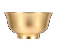 OIDANCLE Bol D’offrande Décoratif en Laiton Doré, Finition Lisse, Objet | Récipient D’eau Bouddhiste, Usage Contemplation et Autel, Format Compact de Table, Style Élégant