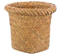 OIDANCLE Corbeille à papier tressée marron, poubelle de salle de bain en jonc de mer, XL 24 x 20 cm, pour salle de bain ou cuisine, panier de rangement
