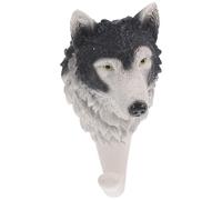 OIDANCLE Crochet décoratif en forme de loup, Wolf Hook mural, résine, pour porte-clés et manteau, déco murale pour entrée