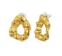 OIDEA Boucles d'oreilles martelées mates en acier inoxydable : boucles d'oreilles gothiques épaisses et irrégulières, cadeau alternatif pour femme