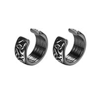 OIDEA Boucles d'oreilles Viking : boucles d'oreilles punk gothique viking rune manchette cartilage oreille clip non percé hypoallergénique en acier inoxydable faux boucles d'oreilles bijoux cadeaux