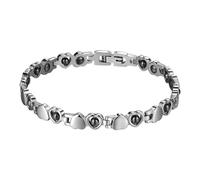 OIDEA Bracelet Magnétique pour Femme: Gourmette Chaîne en Acier Inoxydable, Bracelet Femme en Forme de Cœur,Cadeau de Fête, de la Fête des Mères et d'Anniversaire