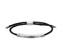 OIDEA Bracelet unisexe tressé avec gravure : argent avec gravure « Remember who The Fuck You Are » Bijou de motivation réglable poignet cadeau femme homme