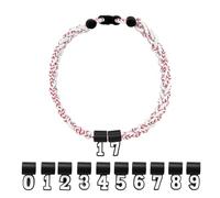 Oidea Collier de baseball multicolore en forme de croix : trois brins en silicone tressé avec pendentif en forme de croix, accessoires de baseball, cadeaux d'équipe goutte à goutte, one size, Métal