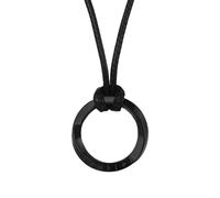 Oidea Collier viking rune pour homme : collier vintage en acier inoxydable avec pendentif Mobius torsadé avec chaînes en cuir tressé amulette nordique bijoux cadeaux, Acier inoxydable, Pas de gemme
