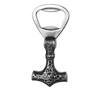 OIDEA Décapsuleur Viking en forme de marteau de Thor : argent vintage nordique celtique nordique Odin ouvre-bière en acier inoxydable porte-clés portable fête des pères Viking bijoux cadeau pour homme