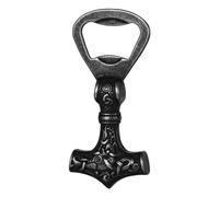 OIDEA Décapsuleur Viking en forme de marteau de Thor : noir vintage nordique nœud celtique Odin décapsuleur en acier inoxydable porte-clés portable fête des pères Viking bijoux cadeau pour homme
