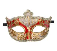 Oidea Masque vénitien vintage pour homme : masque rétro pour carnaval, Mardi Gras, Halloween, fête costumée, bal masqué, rouge