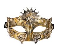 Oidea Masques de bal masqué pour homme : masque de dieu du soleil grec antique romain demi-masque pour Halloween, bal masqué, bal costumé, fête Mardi Gras, doré