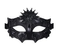 Oidea Masques de bal masqué pour homme : masque de dieu du soleil grec antique romain demi-masque pour Halloween, bal masqué, bal costumé, fête de Mardi Gras, noir