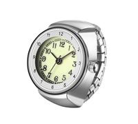 OIDEA Montre à anneau élastique : montre analogique à quartz chiffres arabes cadran cercle unisexe décontracté travail - cadeau homme femme anniversaire Noël, argent