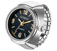 OIDEA Montre à doigt homme et femme : cadran rond élégant, bracelet élastique extensible, facile à lire, bague réglable, cadeau Saint-Valentin, anniversaire, Noël