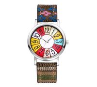 Oidea Montre bohème pour femme : multicolore motif arc-en-ciel bohème hippie montre-bracelet décontractée facile à lire, Couleur-5