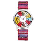 OIDEA Montre Boho Femme Cercle : Montre Analogique à Quartz Bracelet en Cuir Velours Grands Numéros Arabes Facile à Lire, Cadeau Anniversaire Saint Valentin Fête des Mères, Couleur 4