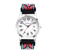 Oidea Montre d'infirmière élastique tressée pour médecine : montre à quartz analogique 12/24 heures, heure militaire, cadran facile à lire, aiguille des secondes, Couleur-4