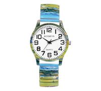 OIDEA Montre élastique Boho Femme : Montres rondes à quartz analogique pour femme Échelle grands chiffres arabes clairs et faciles à lire Bracelet en alliage - Cadeau de loisirs, Style 6, Bande