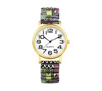 OIDEA Montre élastique Boho pour femme : Montres rondes à quartz analogique pour femme Échelle grands chiffres arabes clairs et faciles à lire Bracelet en alliage - Pour loisirs, affaires cadeaux