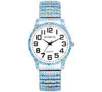 OIDEA Montre élastique Boho pour femme : Montres rondes à quartz analogique pour femme Échelle grands chiffres arabes clairs et faciles à lire Bracelet en alliage - Pour loisirs, affaires cadeaux