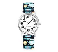 OIDEA Montre Femme Bracelet Extensible: Montre Bohème Imprimée Élastique Analogique Quartz en Acier Inoxydable et Chiffres Arabes Faciles à Lire - Cadeau Fête des Mères, Anniversaire, Noël