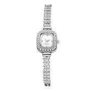 OIDEA Montre Femme Bracelet Fantaisie: Montre Analogique Quartz Zircon Cubique Cadran Carré Petit en Alliage Réglable Élégant Chaîne Ajustable - Cadeau Anniversaire Fête des Mères