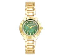 OIDEA Montre Femme Ronde Strass : Montre Maman Alliage Cadran Diamant avec Aiguilles Lumineuses et Bracelet Élégant Démontable Cadran Vert - Cadeau Fête des Mères, Noël