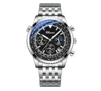 OIDEA Montre Homme Acier Inoxydable : Montre Bracelet Détachable 3ATM Étanche avec Chronographe, Cadran Luminoux & Fonction Calendrier - Cadeau Noël, Fête des Pères