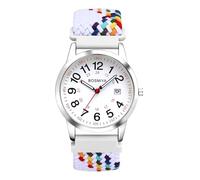 OIDEA Montre Homme Élastique Poignet : Analogique à Quartz Chiffres Arabes pour Lecture Facile Corde Tressée Calendrier - 24 Heures Montre Médicale Travail Unisexe, Couleur 18