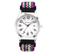 OIDEA Montre Homme Élastique Poignet : Analogique à Quartz Chiffres Arabes pour Lecture Facile Corde Tressée Calendrier - 24 Heures Montre Médicale Travail Unisexe, Couleur 10