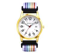 OIDEA Montre Homme Élastique Poignet : Analogique à Quartz Chiffres Arabes pour Lecture Facile Corde Tressée Calendrier - 24 Heures Montre Médicale Travail Unisexe, Couleur 8