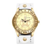 OIDEA Montre Homme Femme Vintage: Montre Bracelet Cuir Analogique Quartz avec Décoration Couronne, Grand Cadran et Bracelet en Cuir Réglable - Cadeau Halloween, Punk, Anniversaire, Noël