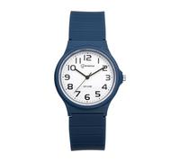 Oidea Montre unisexe avec bracelet en silicone : cadran rond simple et transparent avec chiffres arabes analogiques à quartz, facile à lire, bracelet en caoutchouc, montre de sport décontractée