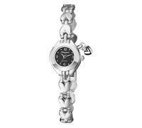 Oidea Petite montre dorée pour femme : montre à quartz analogique délicate avec pendentif en forme de cœur et bracelet en acier inoxydable pour femme, B-Silver., Bracelet