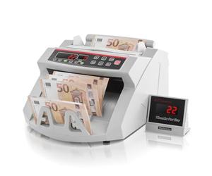 OIdFe Compteuse de Billets Professionnelle USD/EUR/GBP, Détecteur de Faux Billets par UV MG Contrefacon, Vitesse >1000pcs/min, Compteuse de Billets Trieuse Portable avec Affichage Banque Magasin