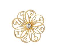 OIDIMS Bague de cocktail ouverte bohème à grande fleur pour femme, tendance, exagérée, élégante, pour fête de mariage, bague de promesse d'éternité, bague confortable Y2k Jewelry, Métal, Zircone