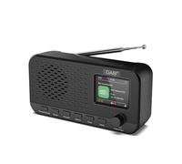 OiDiPi Radio DAB avec Bluetooth, radio FM numérique rechargeable, radio DAB+ portable alimentée par piles, grand écran couleur de 6,1 cm, 40 stations préréglées, horloge à double alarme, minuterie de