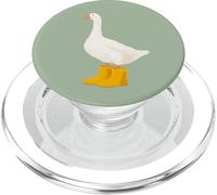 Oie Amusante dans des Bottes de Pluie géantes Jaunes Animaux de la Ferme Stupide PopSockets PopGrip pour MagSafe
