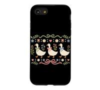 Oie Cottagecore Jardin Fleurs Campagne Animaux de Ferme Coque pour iPhone SE (2020) / 7/8