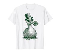 Oie drôle avec Lunettes de Soleil Trèfle St Patrick Day Animal T-Shirt