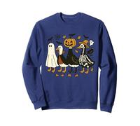 Oie effrayante Halloween Citrouille, fantôme, sorcière, Squelette Sweatshirt