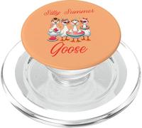 Oie rigolote d'été amusante, animal mignon de vacances à la plage PopSockets PopGrip pour MagSafe