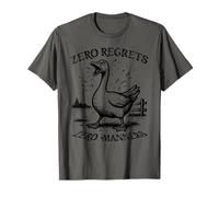 Oie Zero Regrets Manners Farm Bird Meme T-Shirt