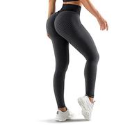 Oielai TIK Tok Leggings Femme, Sport Push Up Anti-Cellulite Slim Fit Butt Lift Leggings Pantalons de Yoga à Taille Haute pour Femme, Noir Blanc, XXL