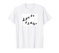 Oies migrantes Volant en Formation T-Shirt Graphique avec Valeur