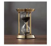 OIFAODAO, 1 3 5 10 15 30 Minutes, Horloge en Verre, Cadeau Souvenir créatif Unique, décoration de Salon et Bureau,Sablier(Black,15 Minutes)